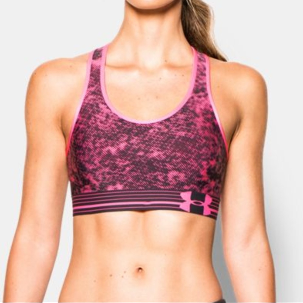 NWT Under Armour HeatGear Sports Bra Mid-impact